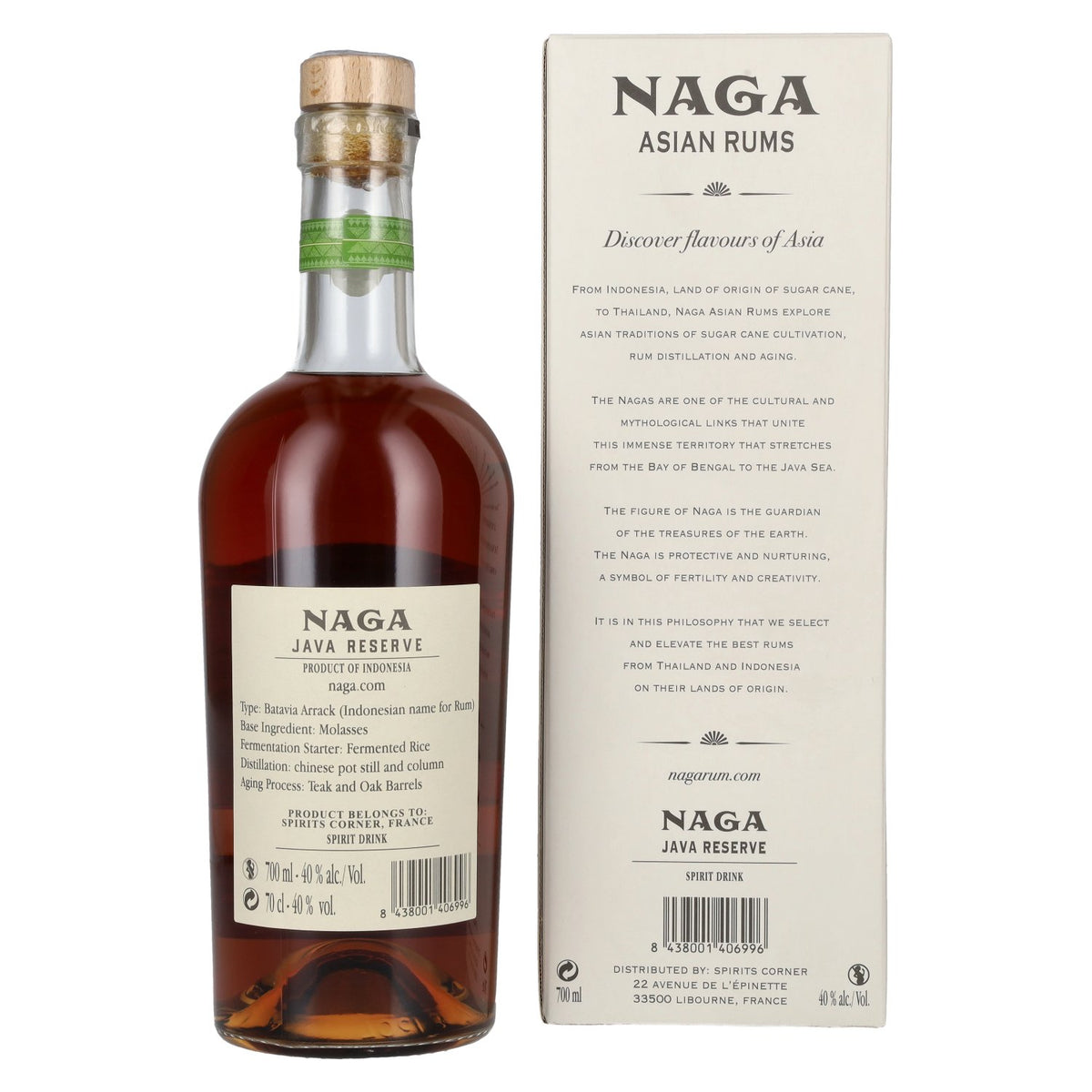 Naga JAVA RESERVE Double Cask Aged 40% vol. 0.7 l in a gift box