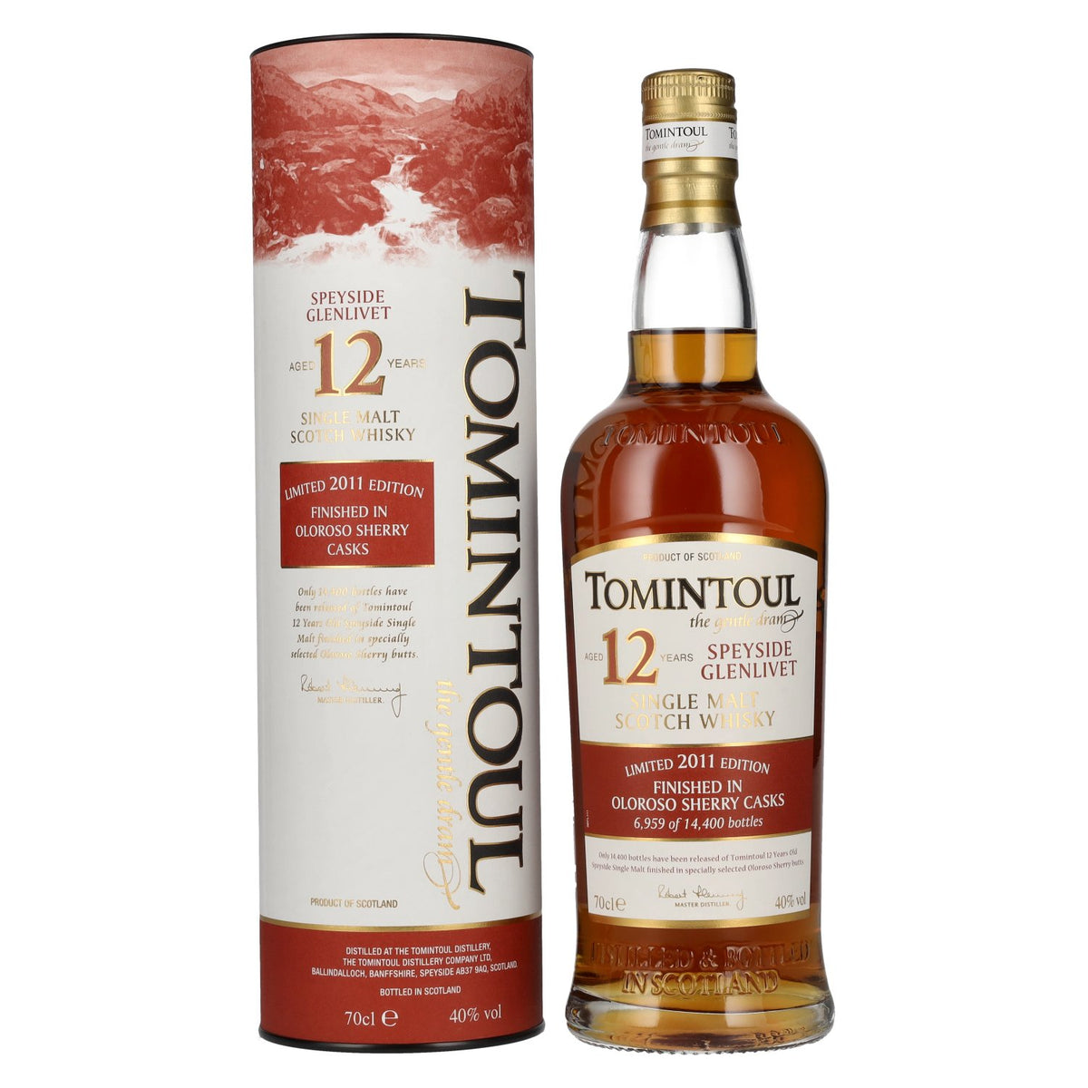 Tomintoul 12 Years Old OLOROSO SHERRY CASKS Finish Limited Edition 2011 40% Vol. 0.7l in gift box