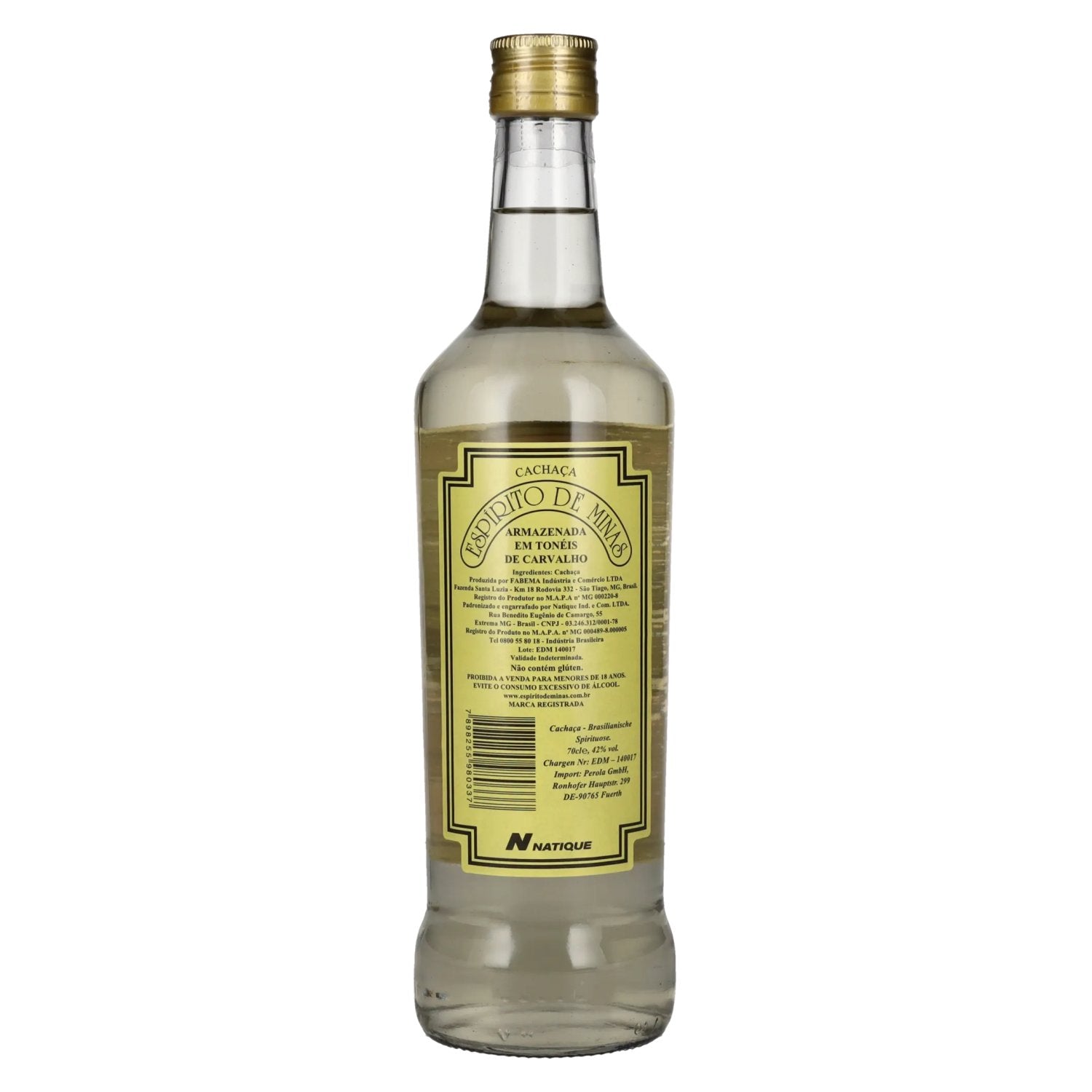 Espírito De Minas Cachaça 42% Vol. 0,7l