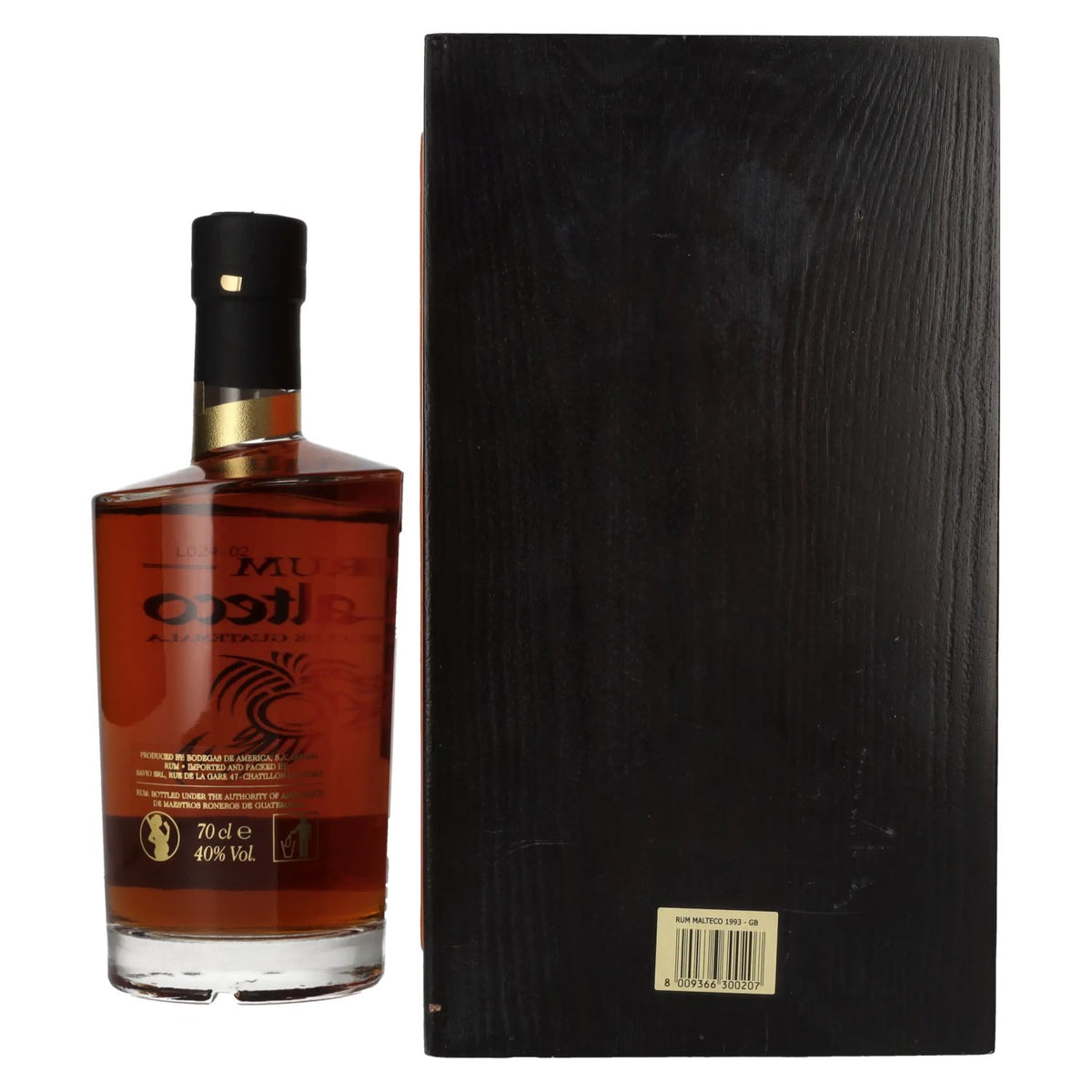 Ron Malteco SELECCIÓN 1993 40% Vol. 0.7l in wooden box