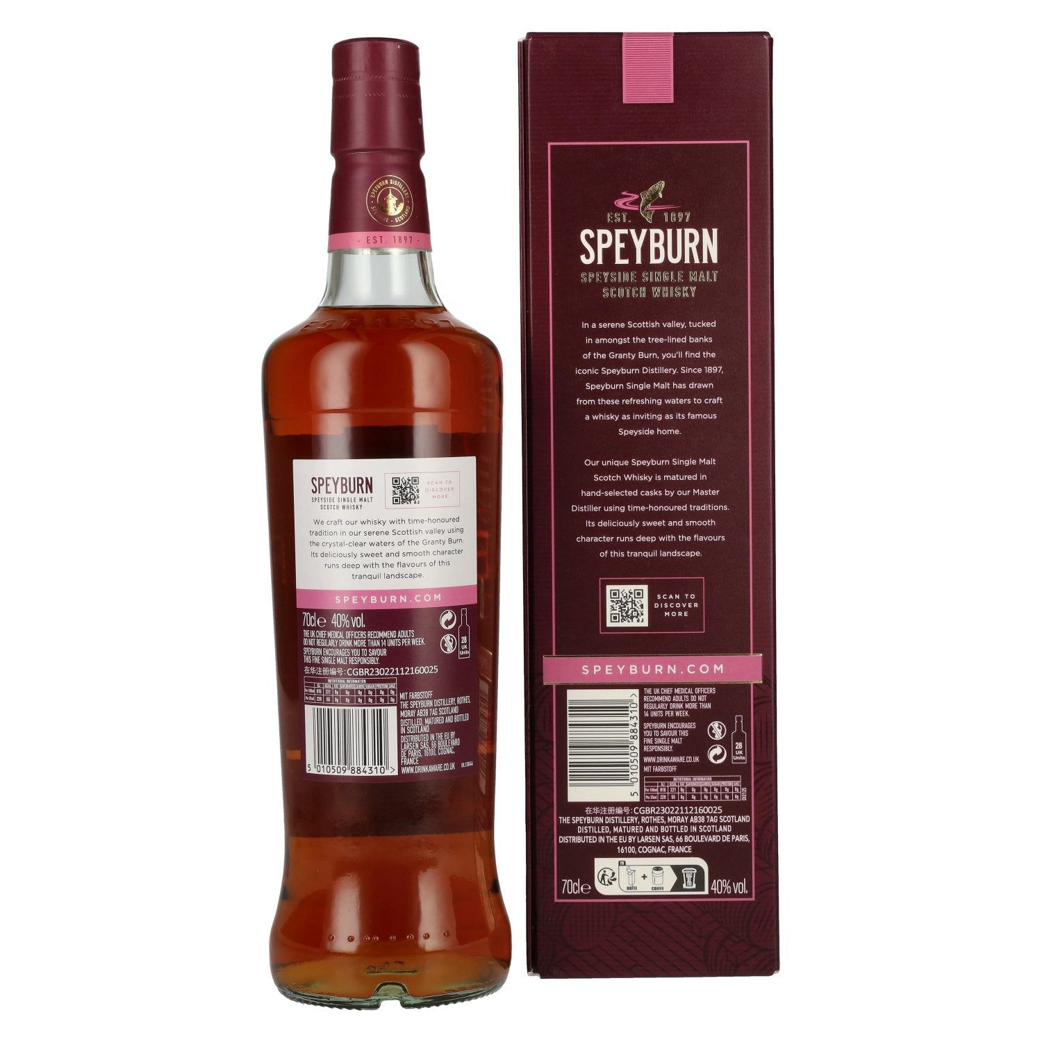 Speyburn 18 Years Old Speyside Single Malt Scotch Whisky 40% Vol. 0,7l in Geschenkbox
