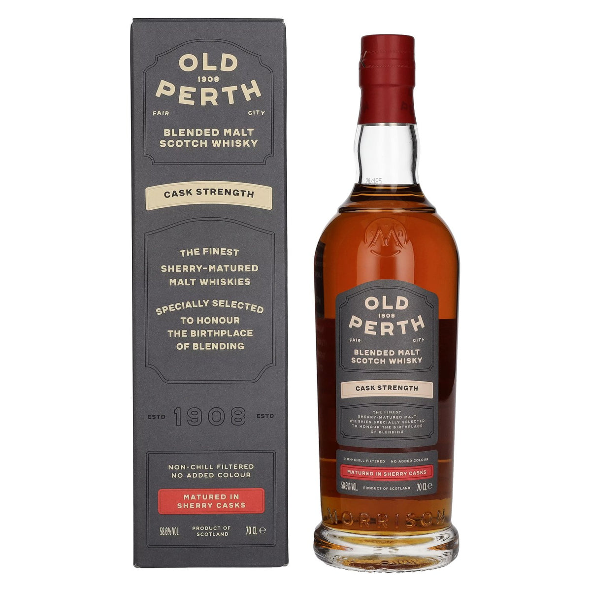 Old Perth Cask Strength Blended Malt Scotch Whisky Sherry Casks 58.6% Vol. 0.7L in gift box
