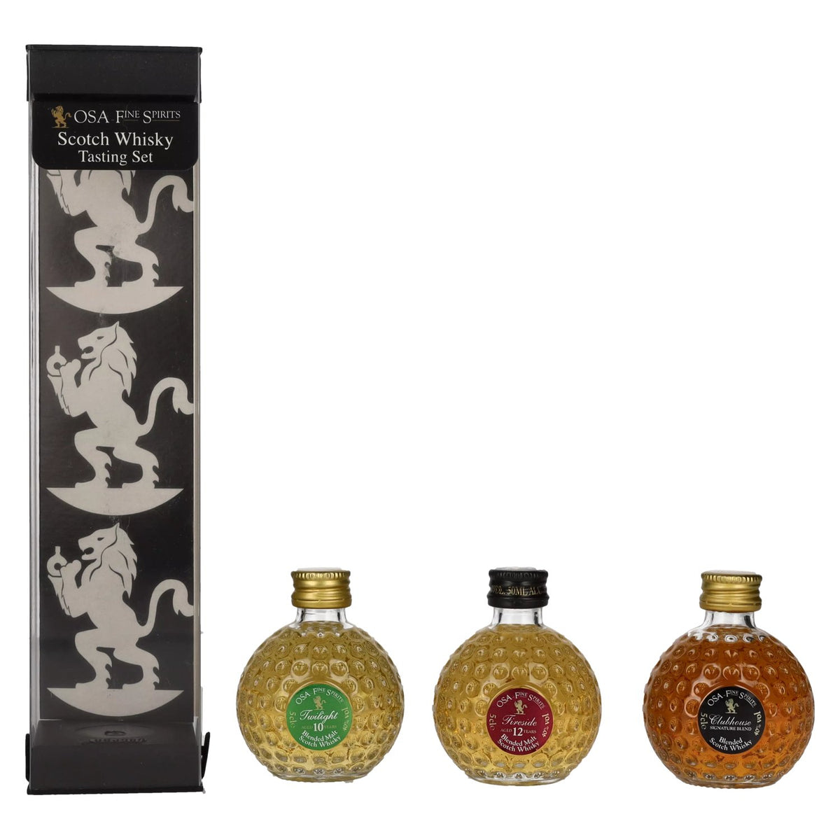 OSA Fine Spirits Blended Bottles Tasting Set 40% Vol. 3x0.05l in Gift Box