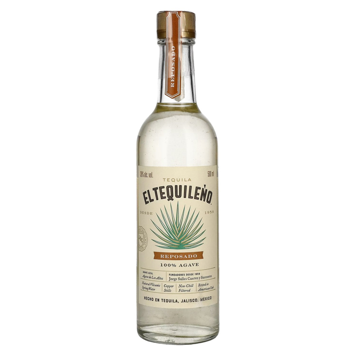 El Tequileño Reposado 100% Agave 38% Vol. 0,5l