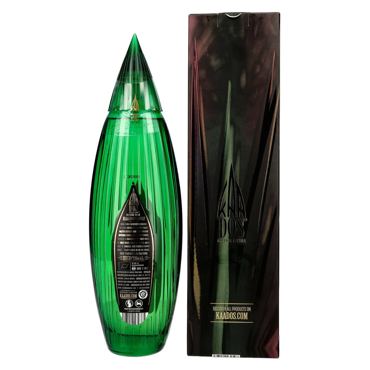 Kaa Dos Selection Organic Tequila REPOSADO 100% Puro de Agave Azul 40% ABV 0.7l in a gift box
