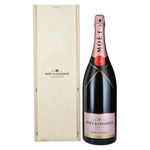 Moët &amp; Chandon Champagne ROSÉ IMPÉRIAL Brut 12.5% ABV 3 litres in a wooden crate
