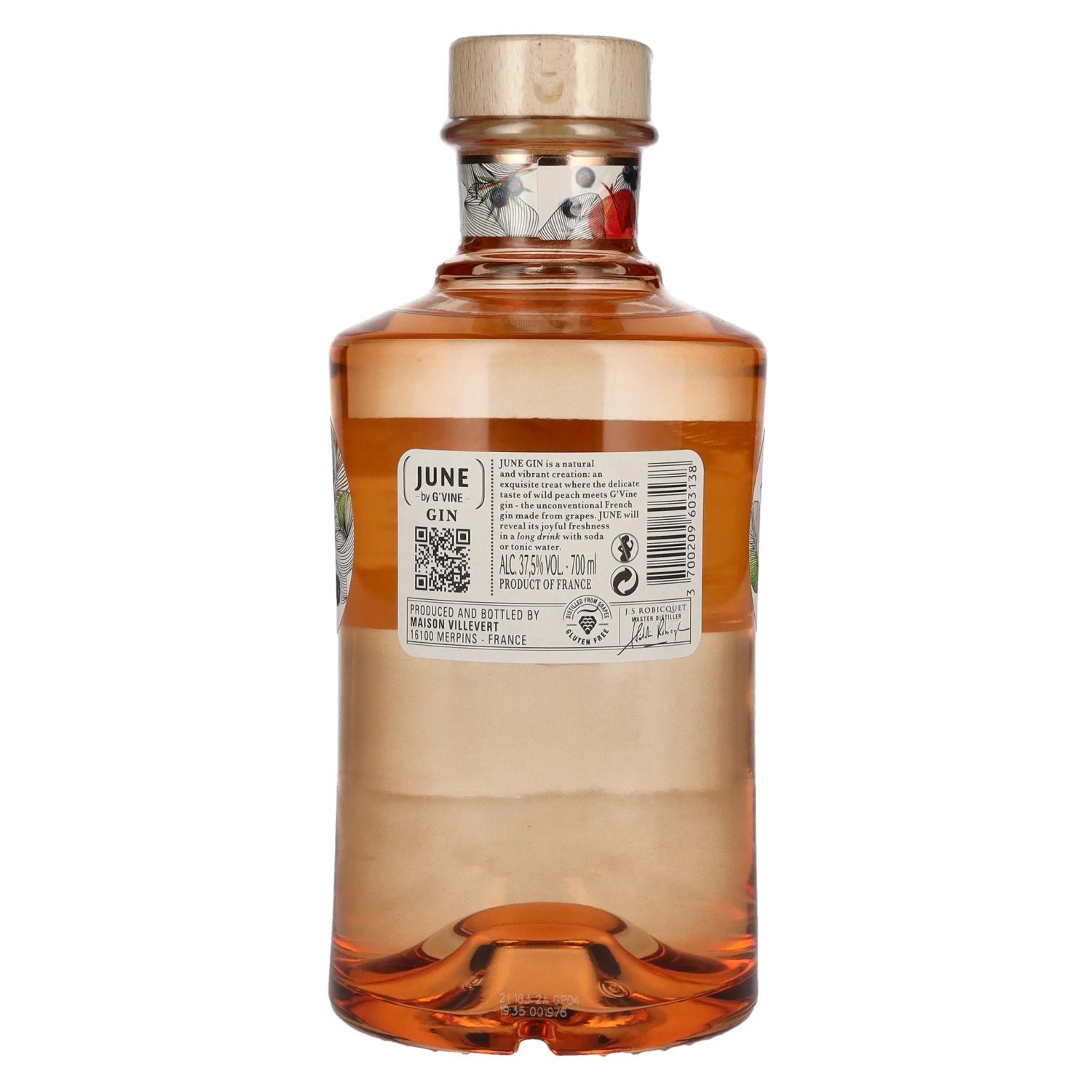 JUNE by G'Vine Gin Wild Peach & Summer Fruit 37,5% Vol. 0,7l