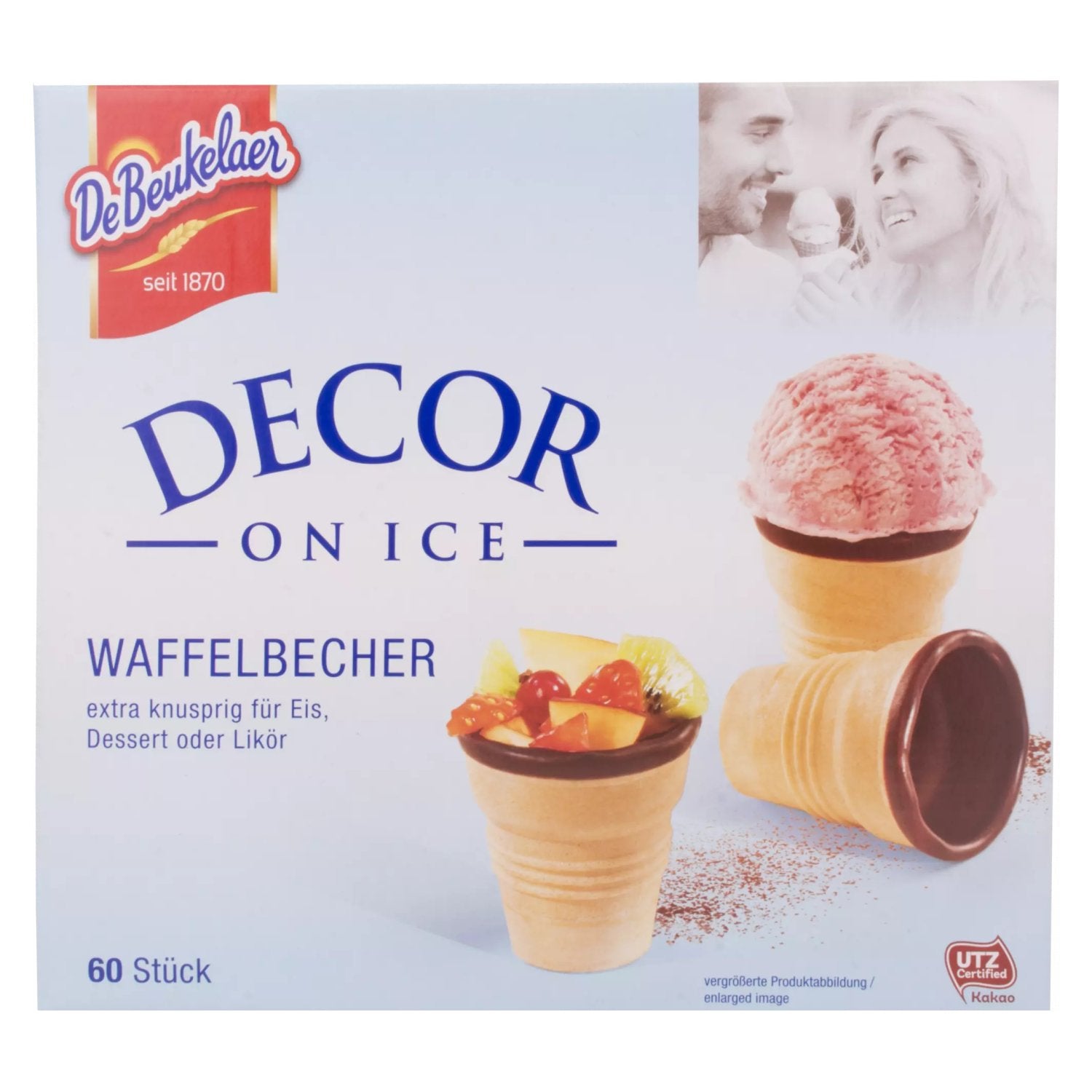 De Beukelaer DECOR ON ICE Wafer Cups 60 Count