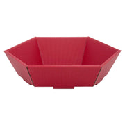 Präsentkorb Sechseck ROT klein 27x29x10,5 cm