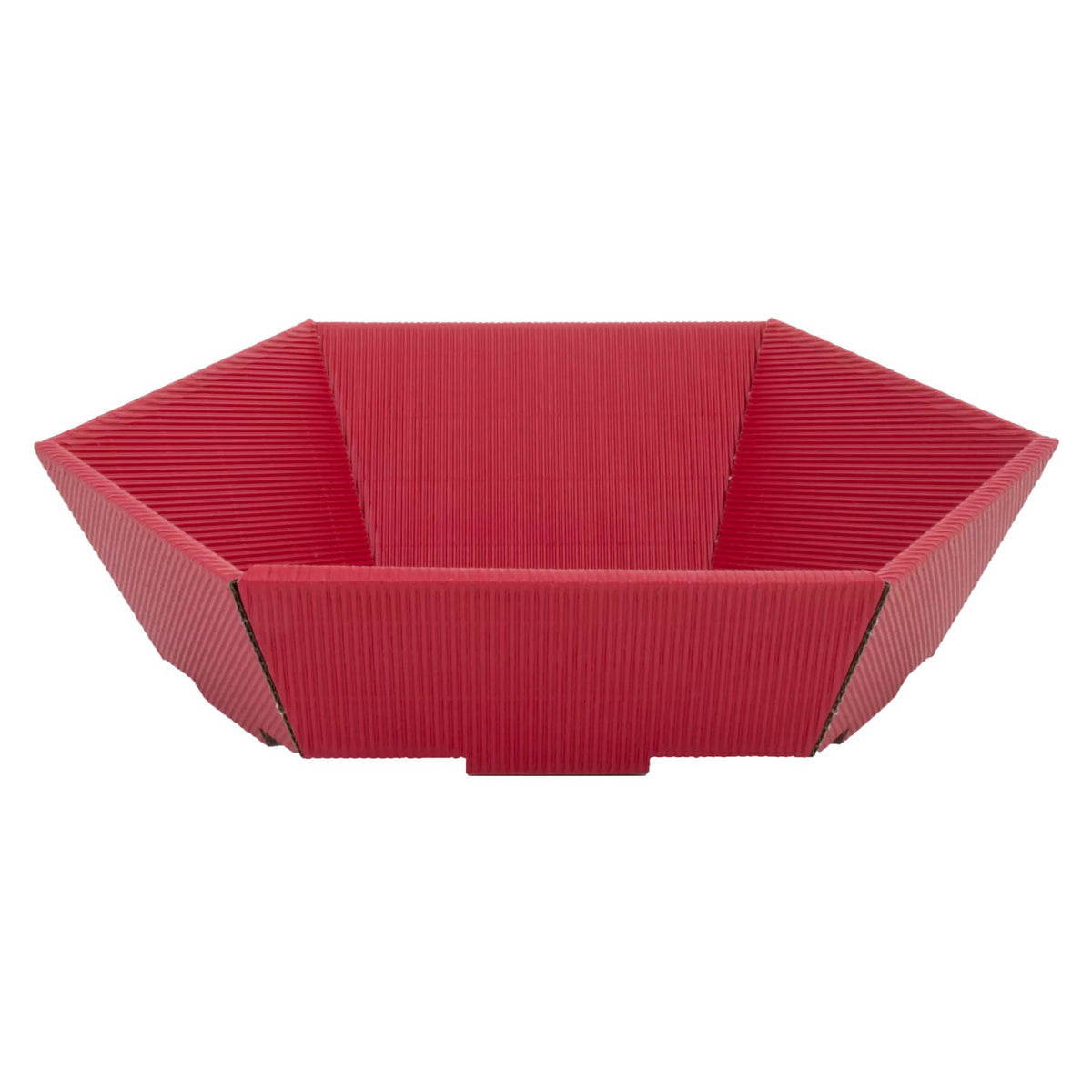 Präsentkorb Sechseck ROT klein 27x29x10,5 cm