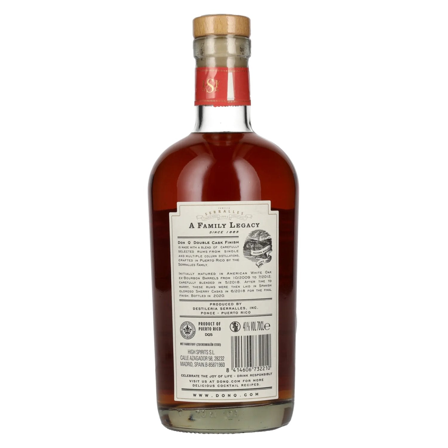 Don Q Double Cask SHERRY CASK FINISH Rum 41% Vol. 0.7l