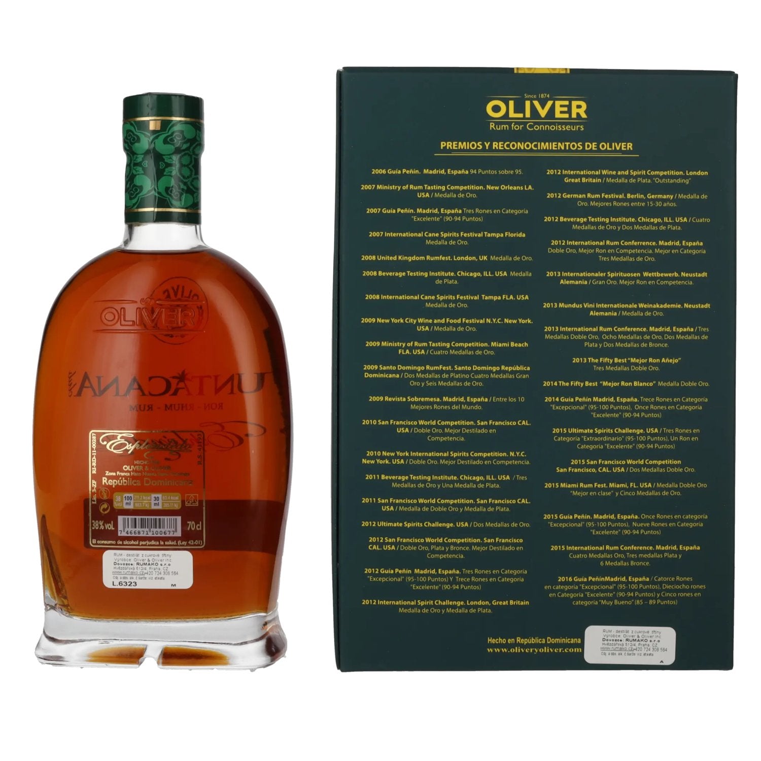 Puntacana Club Espléndido Ron 38% Vol. 0,7l in Geschenkbox