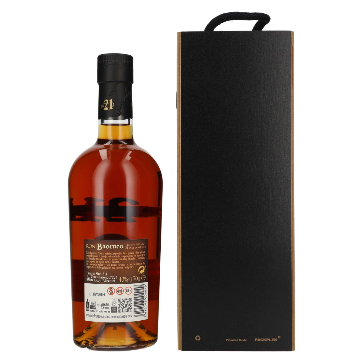 Ron Baoruco 21 Years Old Antigua Reserve Dominican Premium 40% vol. 0.7 l in a wooden box