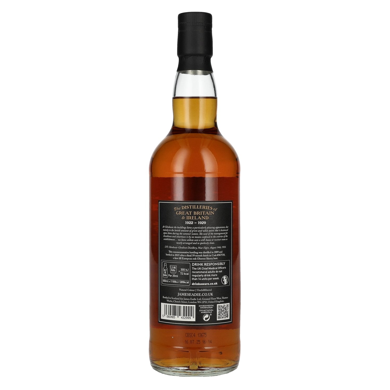 James Eadie GLENLOSSIE 16 Years Old Single Malt #367510 52.4% Vol. 0.7l