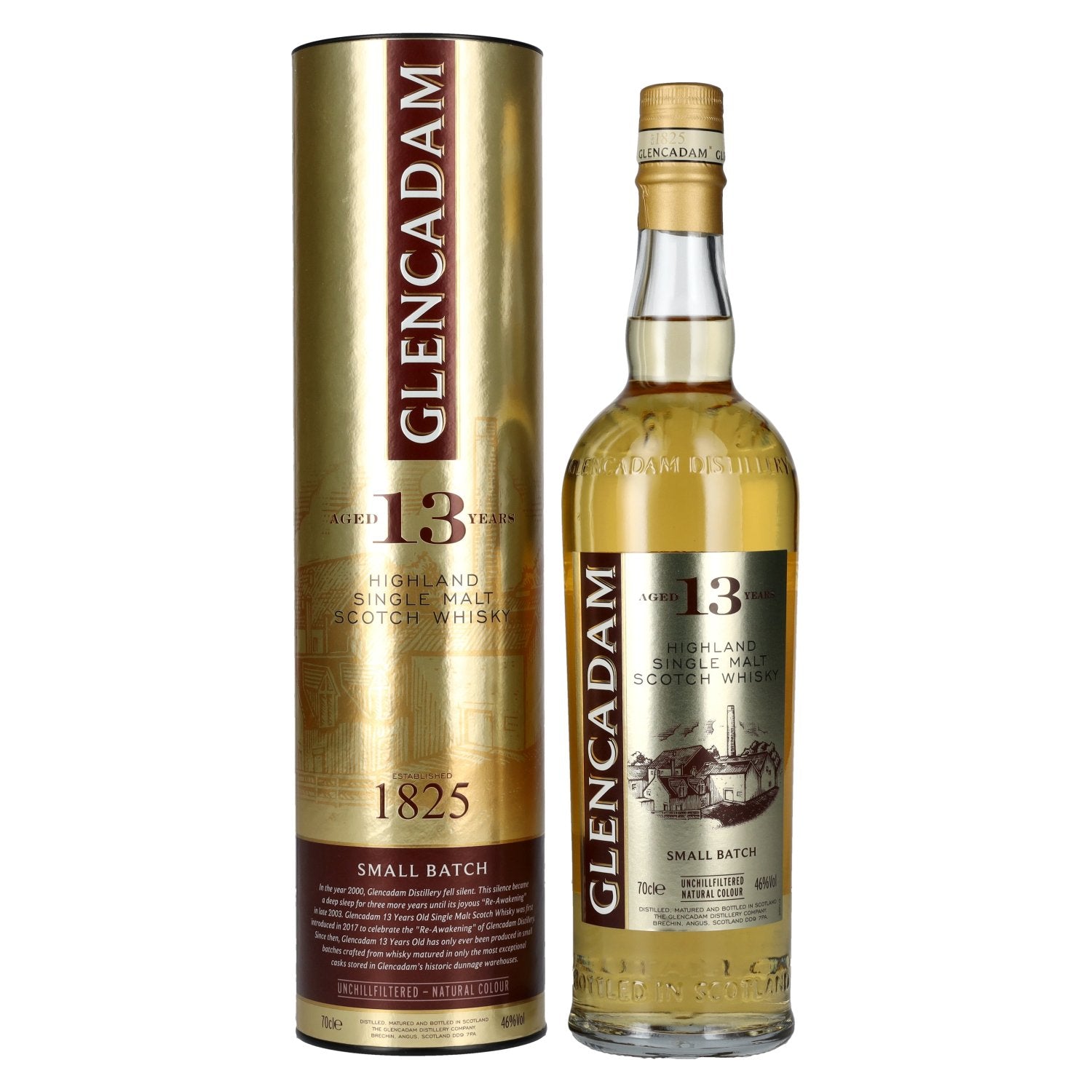 Glencadam 13 Years Old SMALL BATCH Highland Single Malt Scotch 46% Vol. 0.7l in gift box