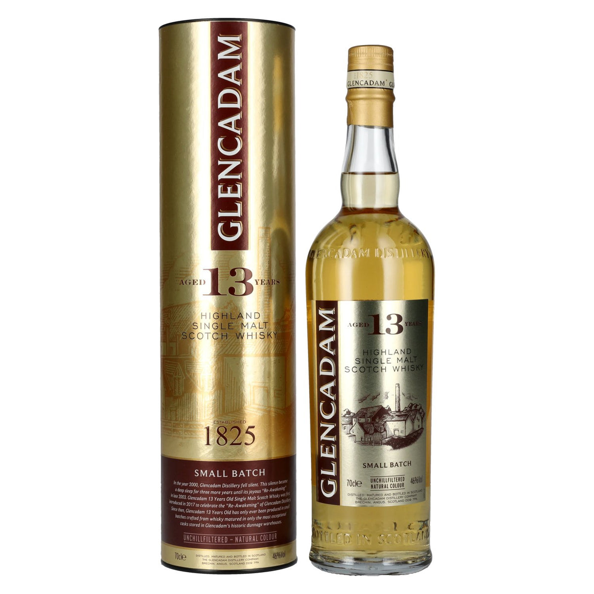Glencadam 13 Years Old SMALL BATCH Highland Single Malt Scotch 46% Vol. 0.7l in gift box