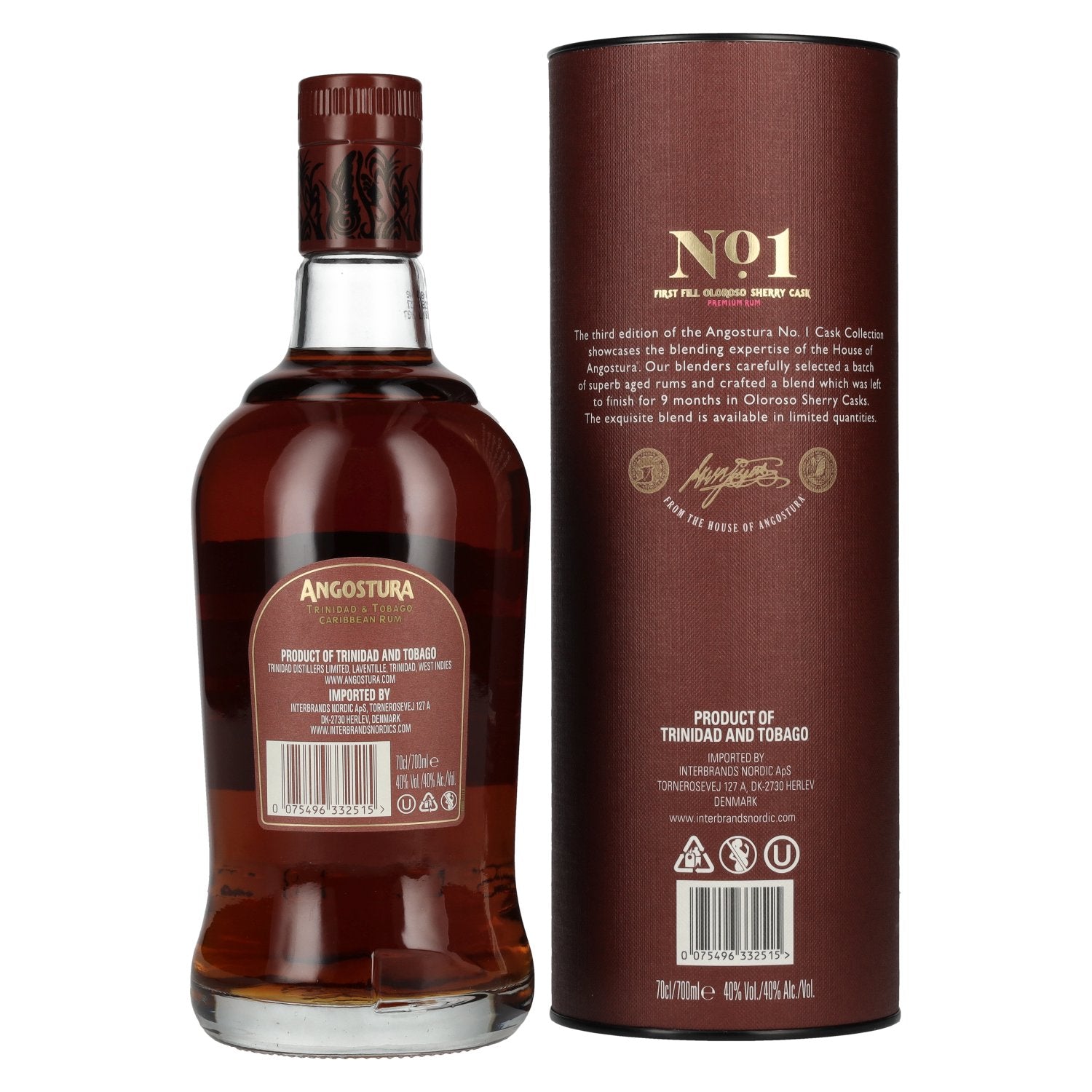 Angostura No. 1 CASK COLLECTION First Fill Oloroso Sherry Cask Premium Rum 40% Vol. 0.7L in gift box