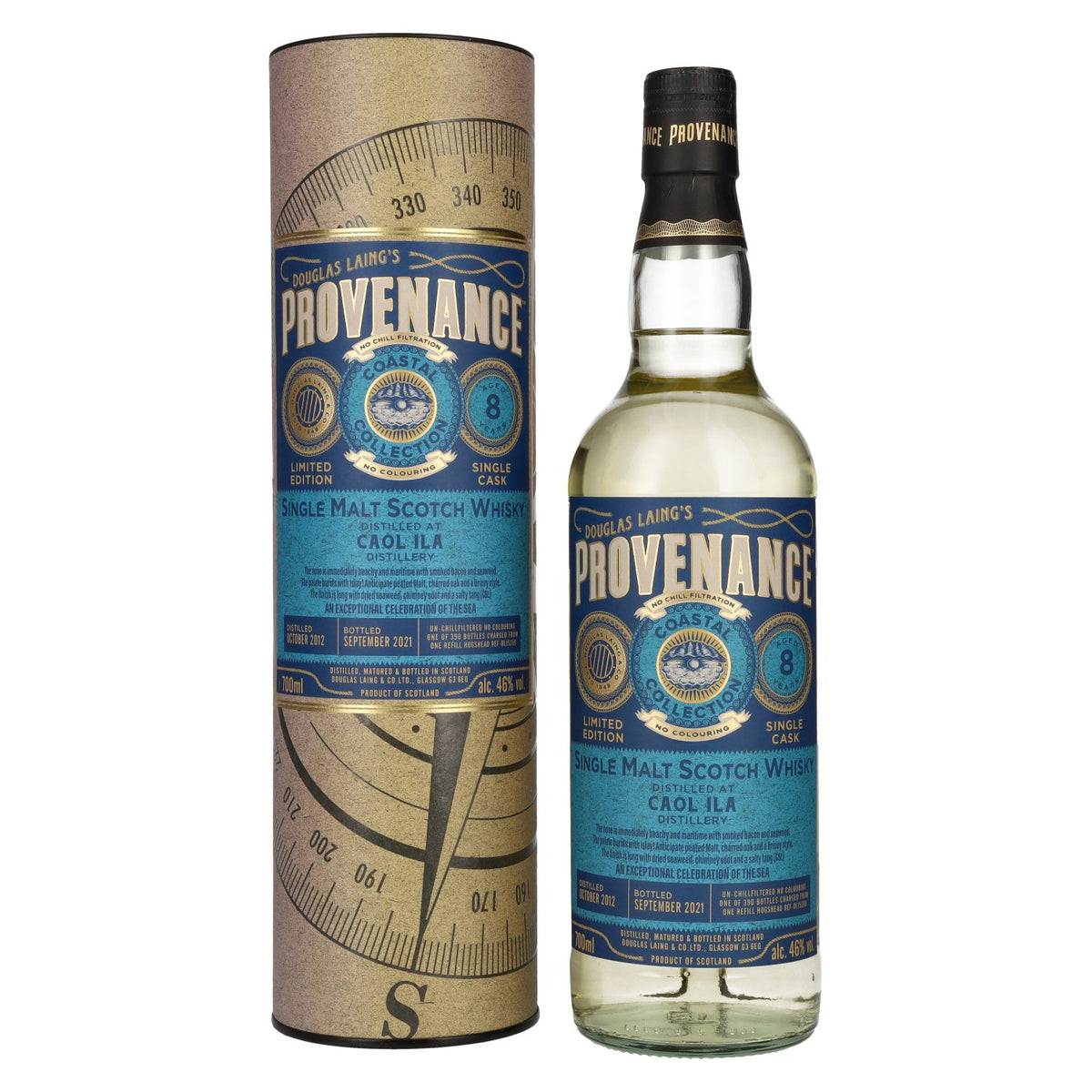 Douglas Laing PROVENANCE Coastal Collection Caol Ila 8 Years Old 2012 46% Vol. 0.7l in gift box