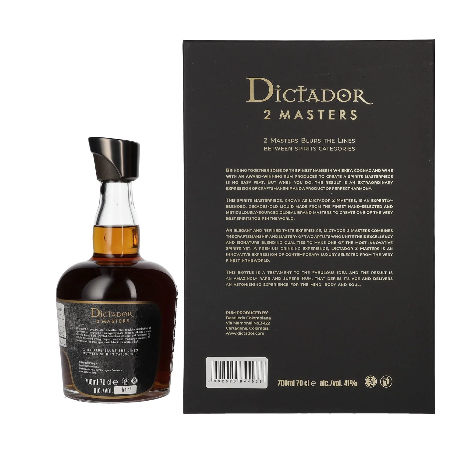 Dictador 2 MASTERS 1978 39 Years Old Hardy Finish 41% Vol. 0,7l in Geschenkbox