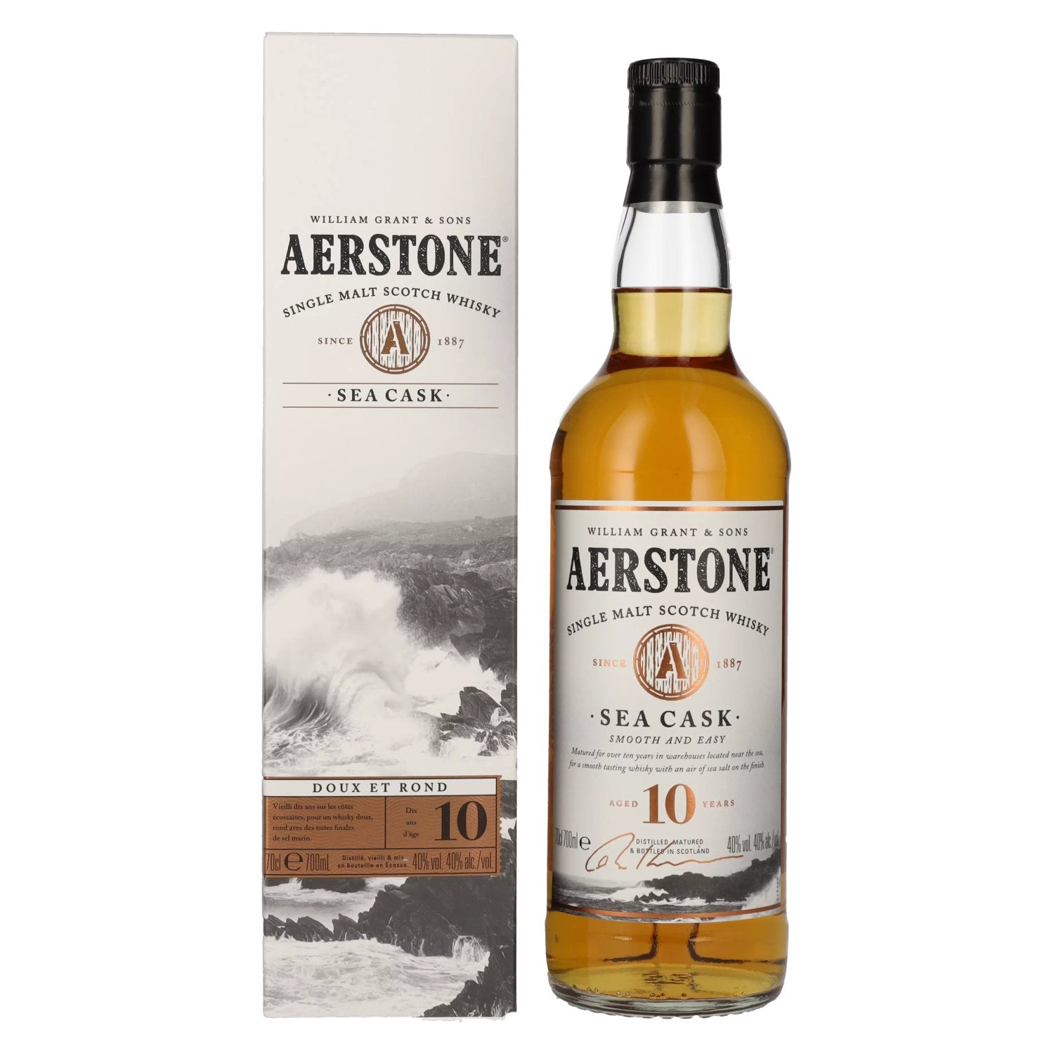 Aerstone 10 Years Old SEA CASK Single Malt 40% Vol. 0.7l in gift box