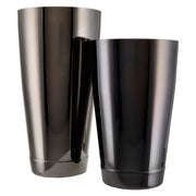 Cocktail shaker with stainless steel cup in anthracite-brown