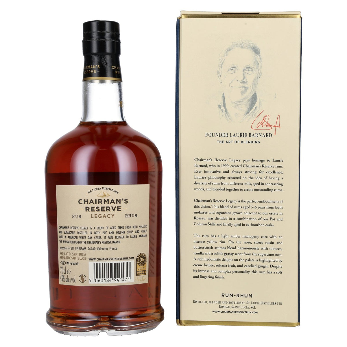 Chairman's Reserve Rum LEGACY 43% Vol. 0,7l in Geschenkbox