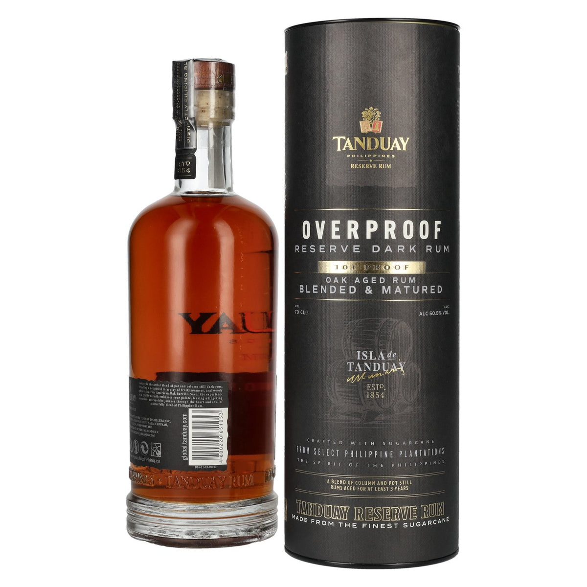 Tanduay Overproof Reserve Dark Rum 101 Proof 50.5% Vol. 0.7l in Gift Box