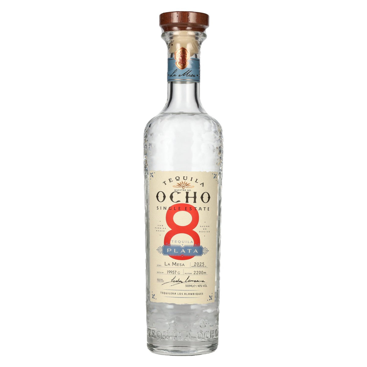 Tequila Ocho Plata LA MESA Single Estate 40% Vol. 0.5l