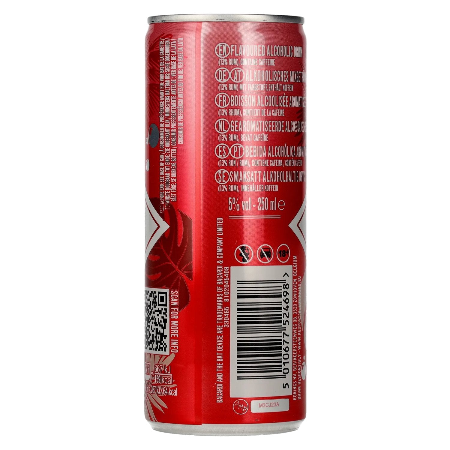 Bacardi Rum & Cola 5% Vol. 0.25l Can