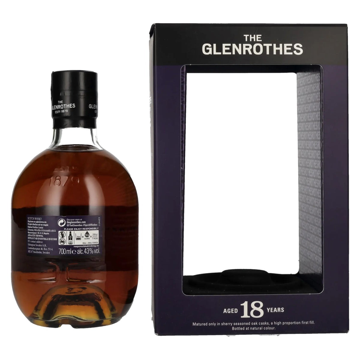 The Glenrothes 18 Years Old Speyside Single Malt 43% ABV 0.7l in a gift box
