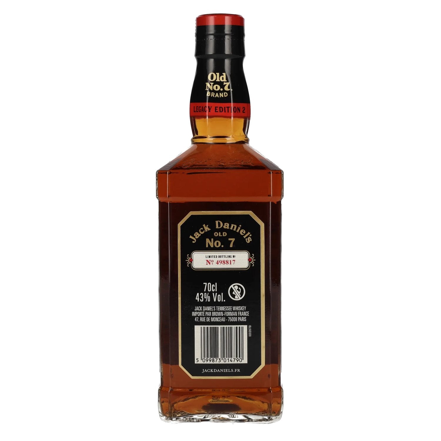 Jack Daniel's Sour Mash Tennessee Whiskey LEGACY EDITION No. 2 - BLACK DESIGN 43% Vol. 0.7l