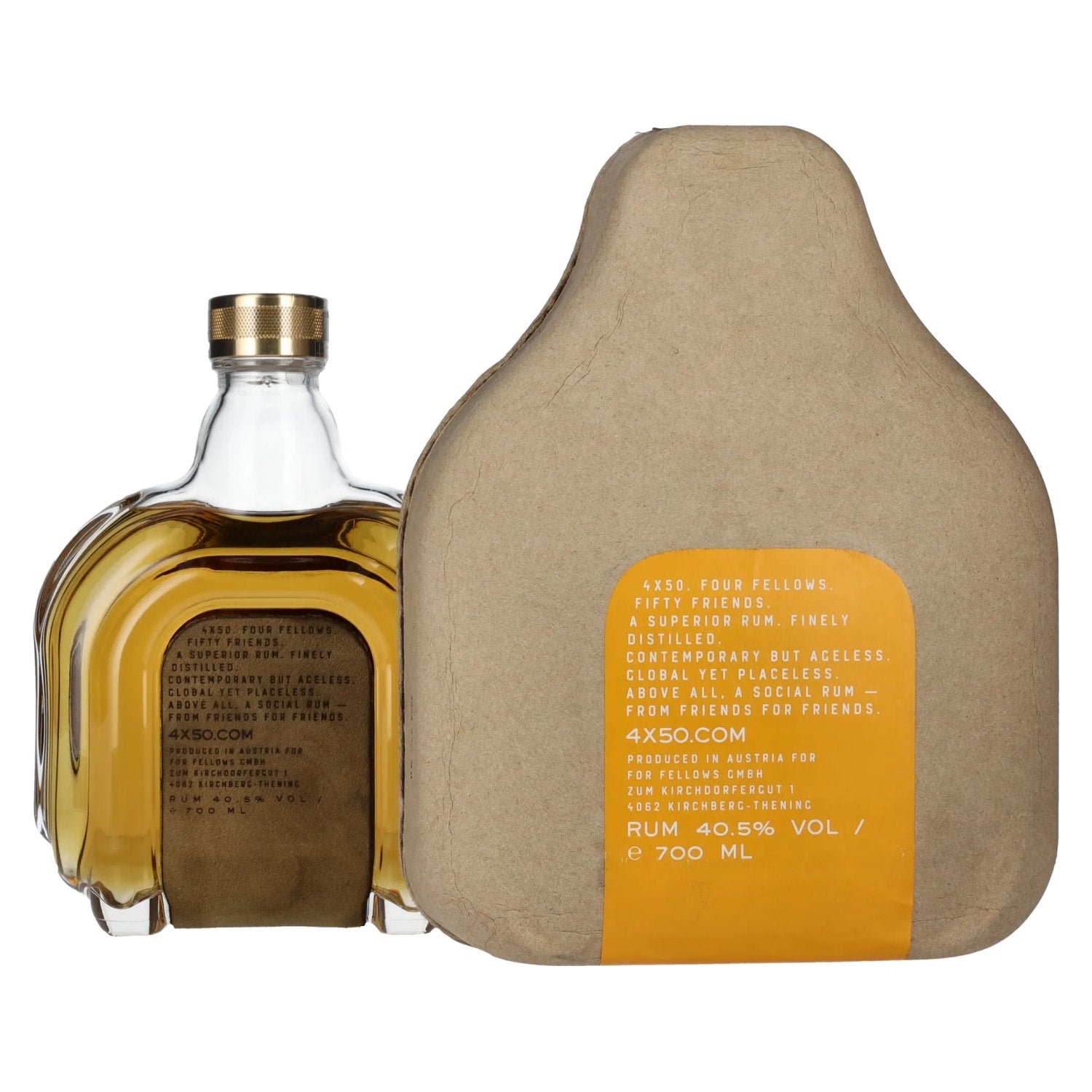 4X50 R.N.P. Finely Distilled Superior Rum 40.5% Vol. 0.7l in Gift Box