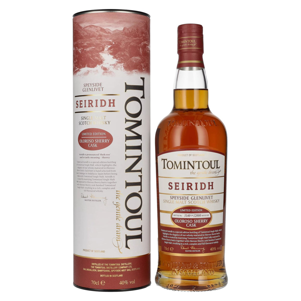 Tomintoul SEIRIDH Speyside Glenlivet OLOROSO SHERRY CASK Limited Edition 40% Vol. 0.7l in Gift Box