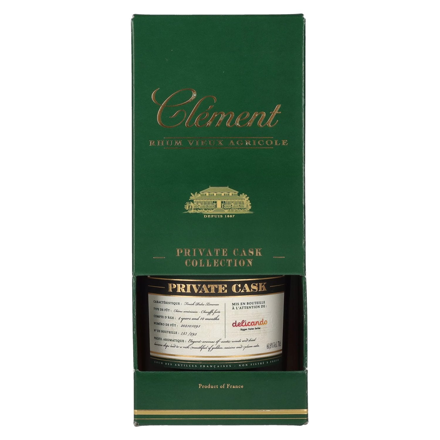 Clément Rhum Vieux Agricole PRIVATE CASK Pedro Ximénez by delicando 60,8% Vol. 0,7l in Geschenkbox