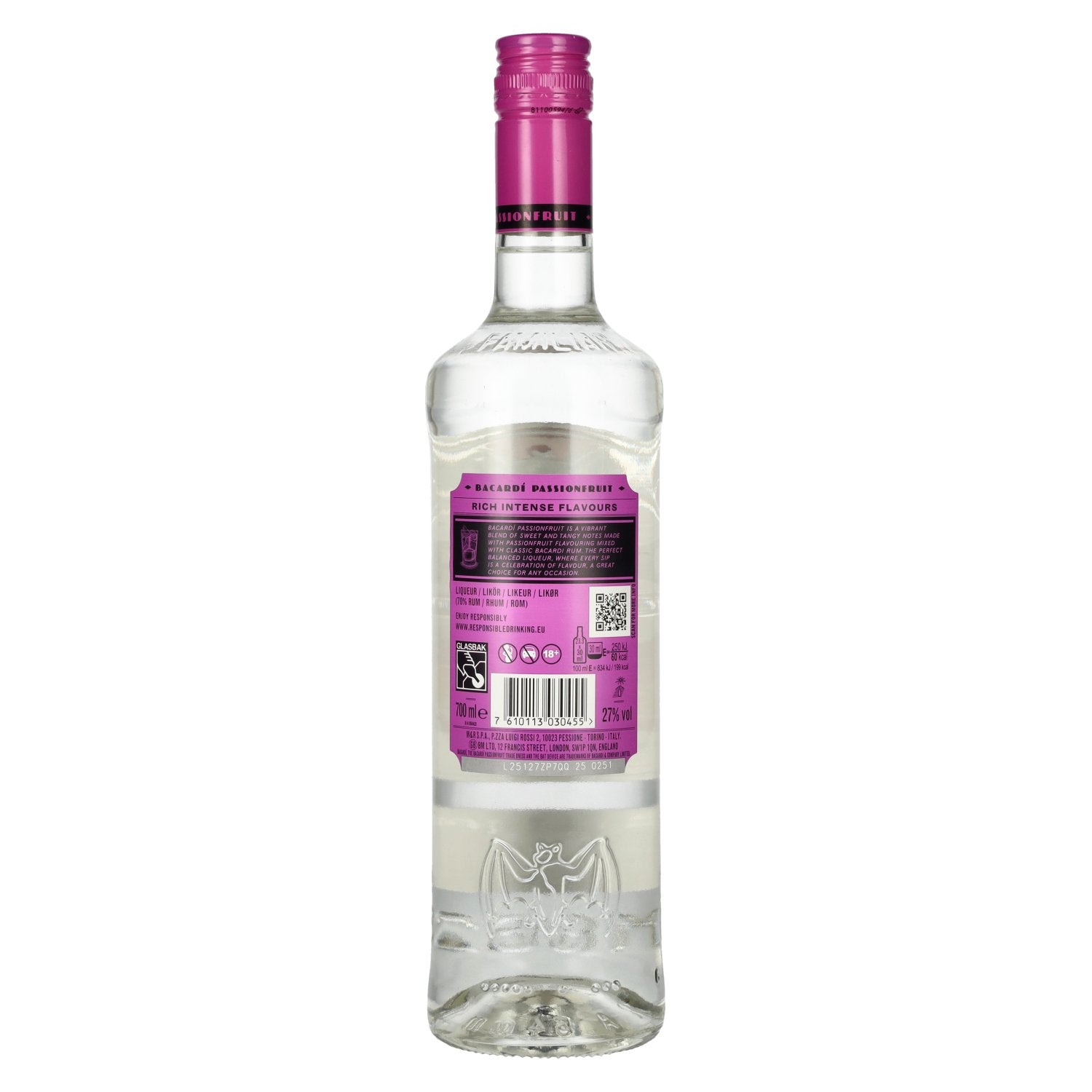 Bacardi PASSIONFRUIT Rum With Natural Flavors 27% Vol. 0,7l