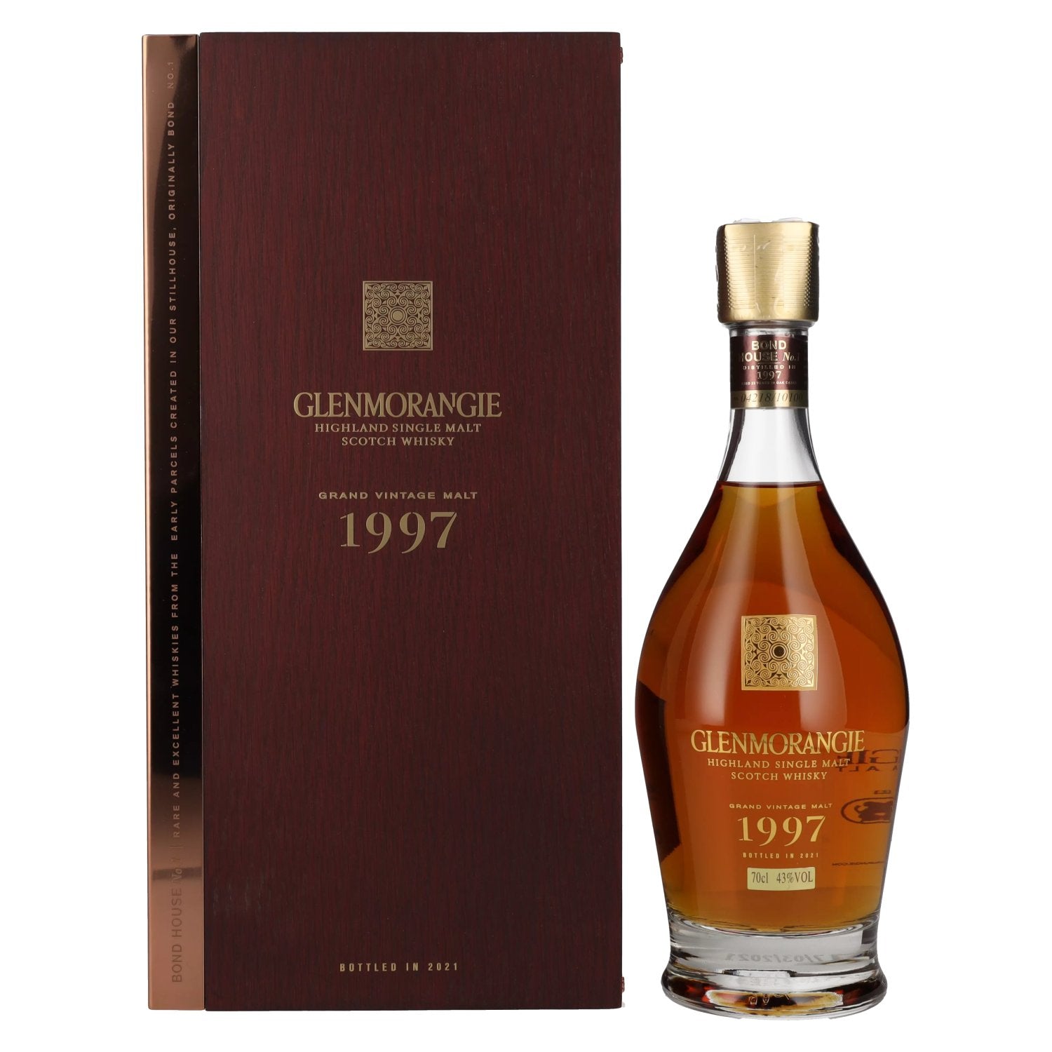 Glenmorangie GRAND VINTAGE MALT 1997 43% vol. 0.7l in a wooden box
