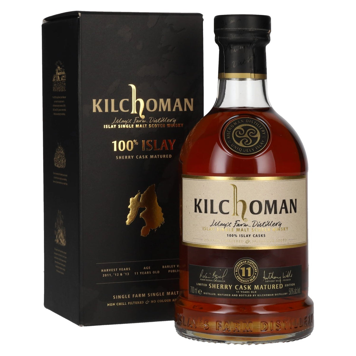 Kilchoman 100% Islay 11 Years Old Sherry Cask Islay Single Malt Scotch Whisky 50% Vol. 0.7L in Gift Box