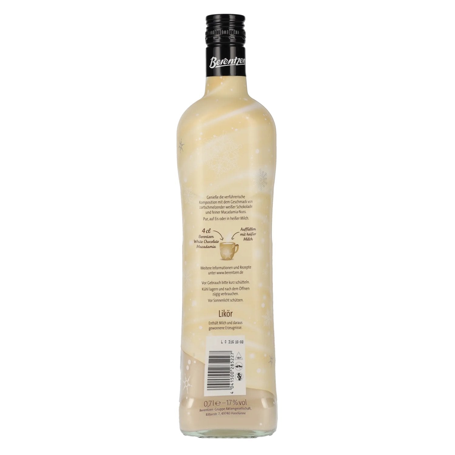 Berentzen White Chocolate Macadamia Likör 17% Vol. 0,7l