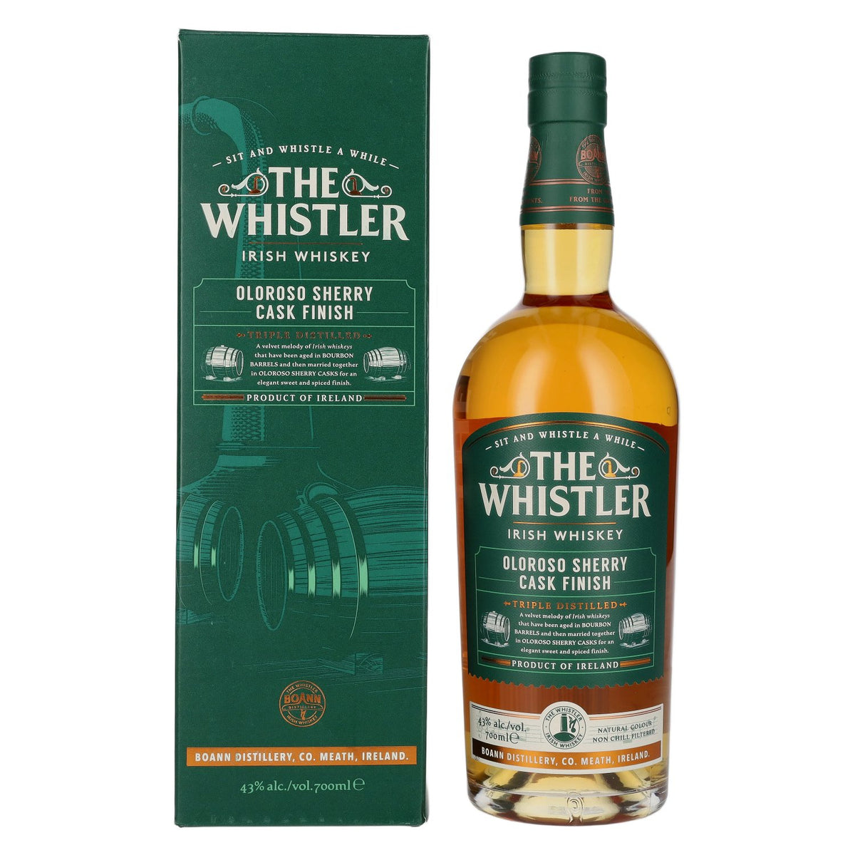The Whistler Irish Whiskey OLOROSO SHERRY CASK FINISH 43% Vol. 0.7l in Gift Box