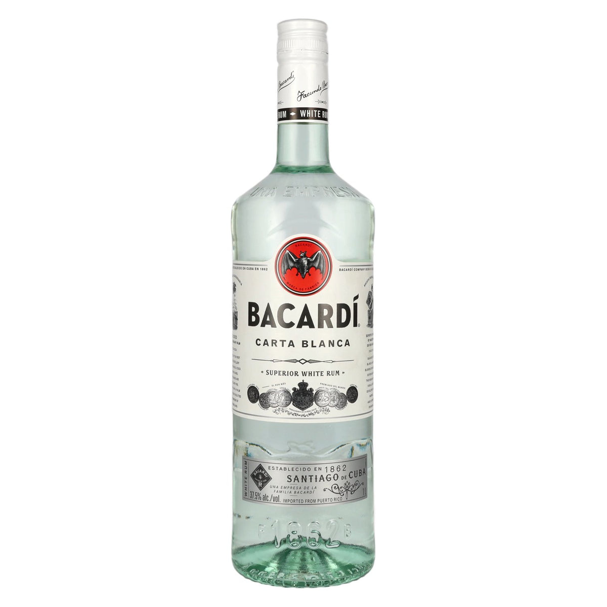 Bacardi Ron Carta Blanca Superior 37.5% ABV 1 litre
