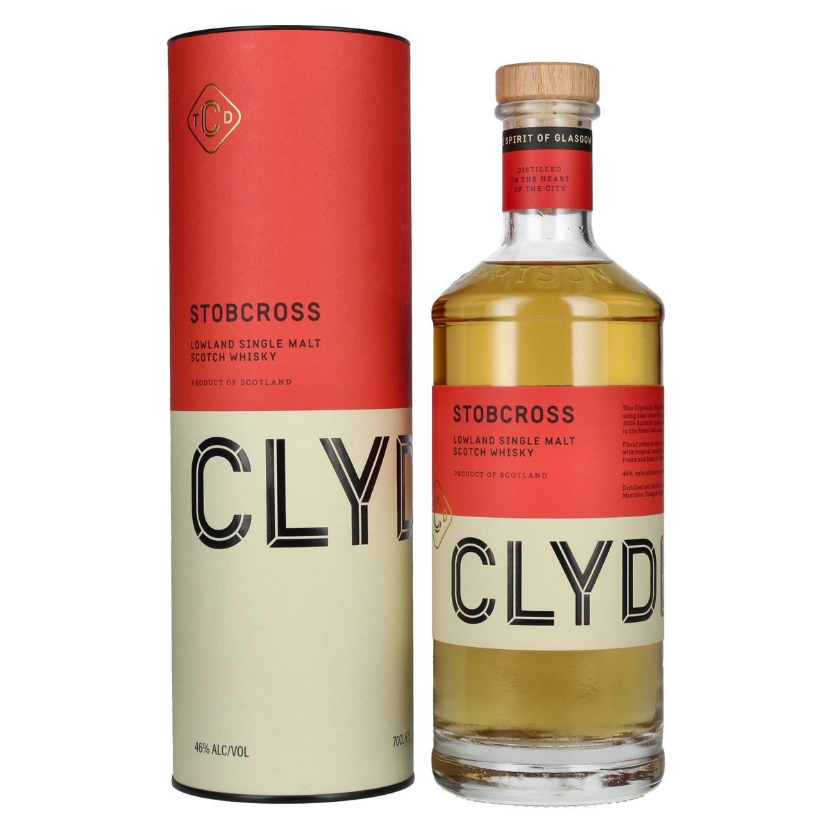 Clydeside STOBCROSS Lowland Single Malt 46% Vol. 0.7l in Gift Box
