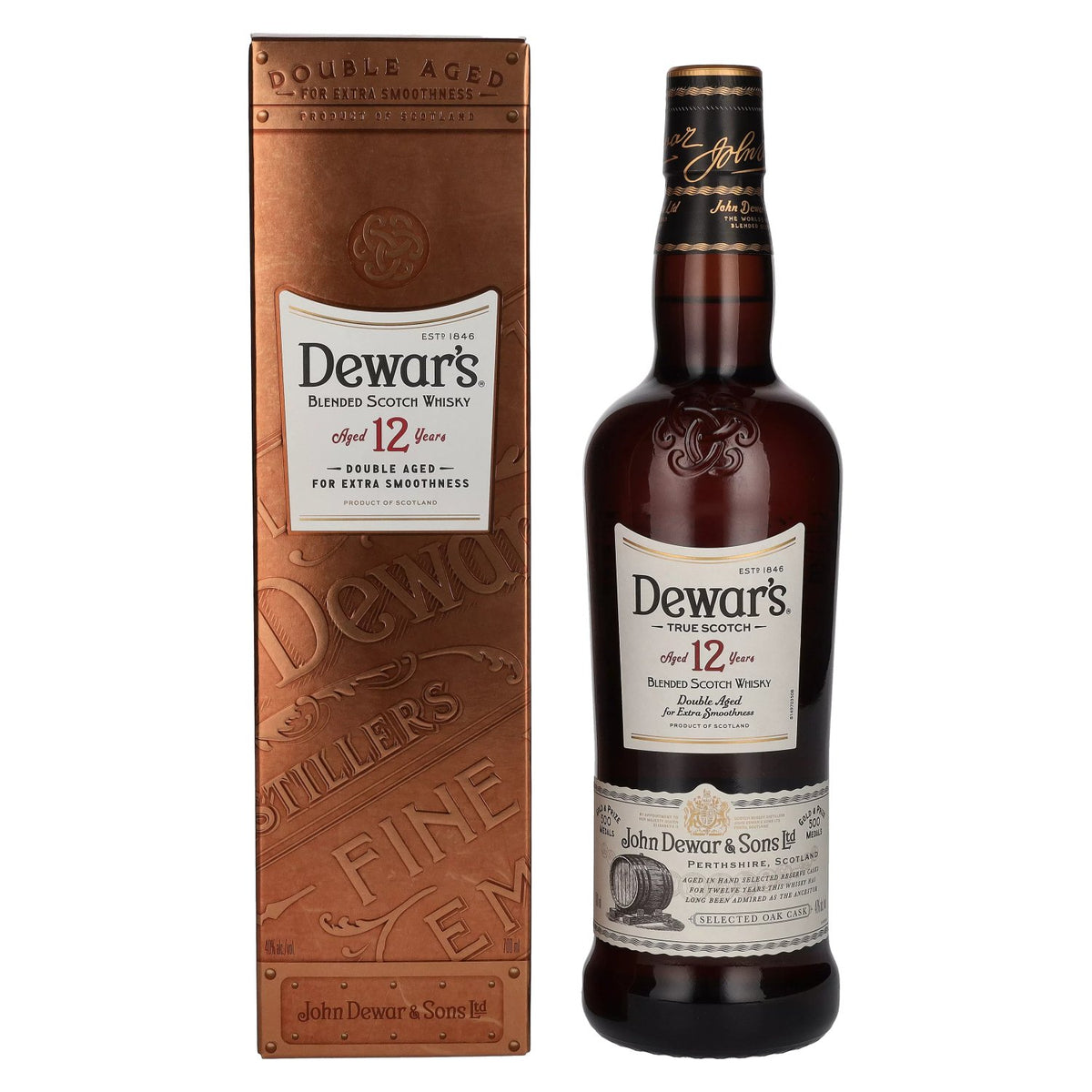 Dewar's 12 Years Old Blended Scotch Whisky 40% Vol. 0.7l in gift box
