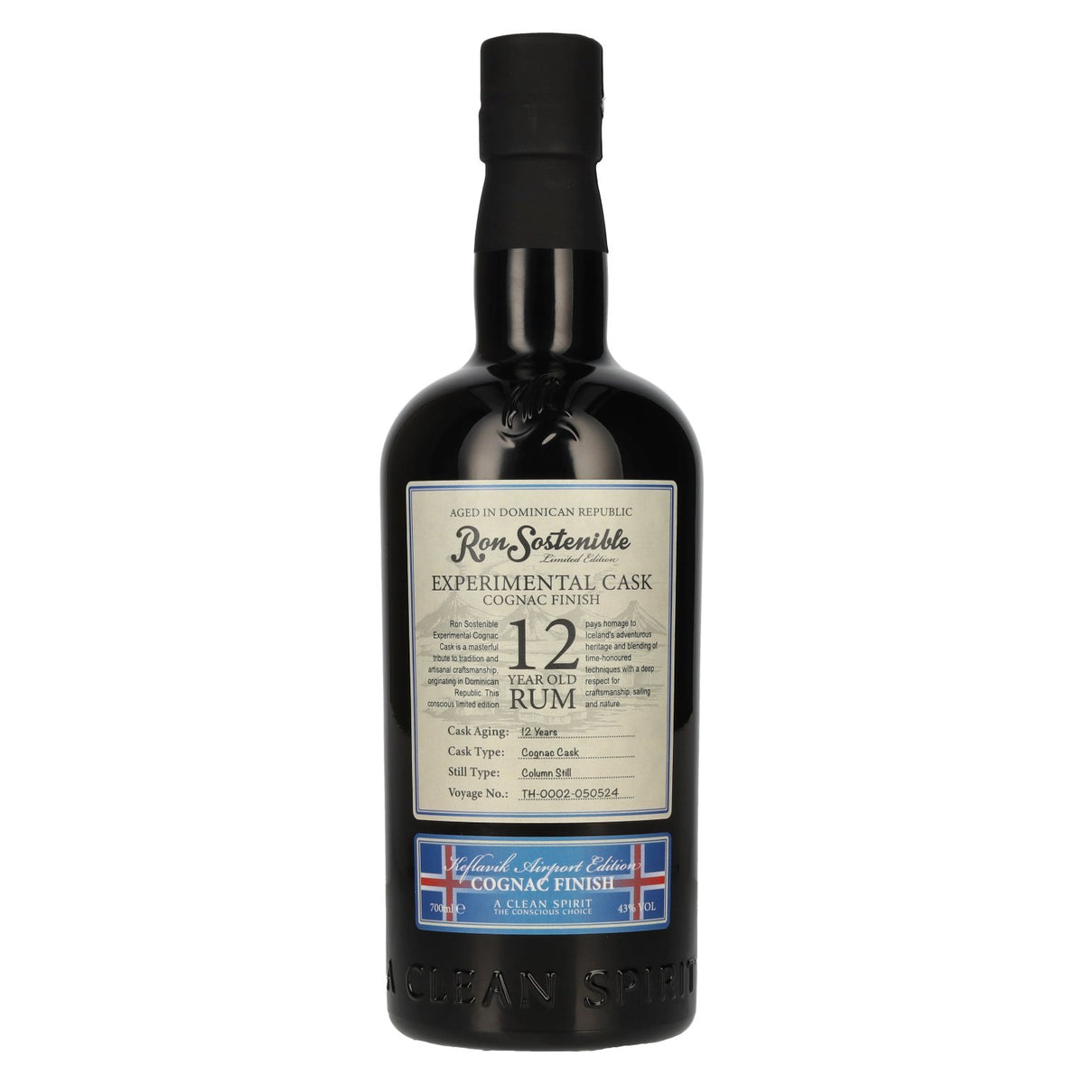 Ron Sostenible 12 Years Old Experimental Cognac Cask 43% vol. 0.7 l