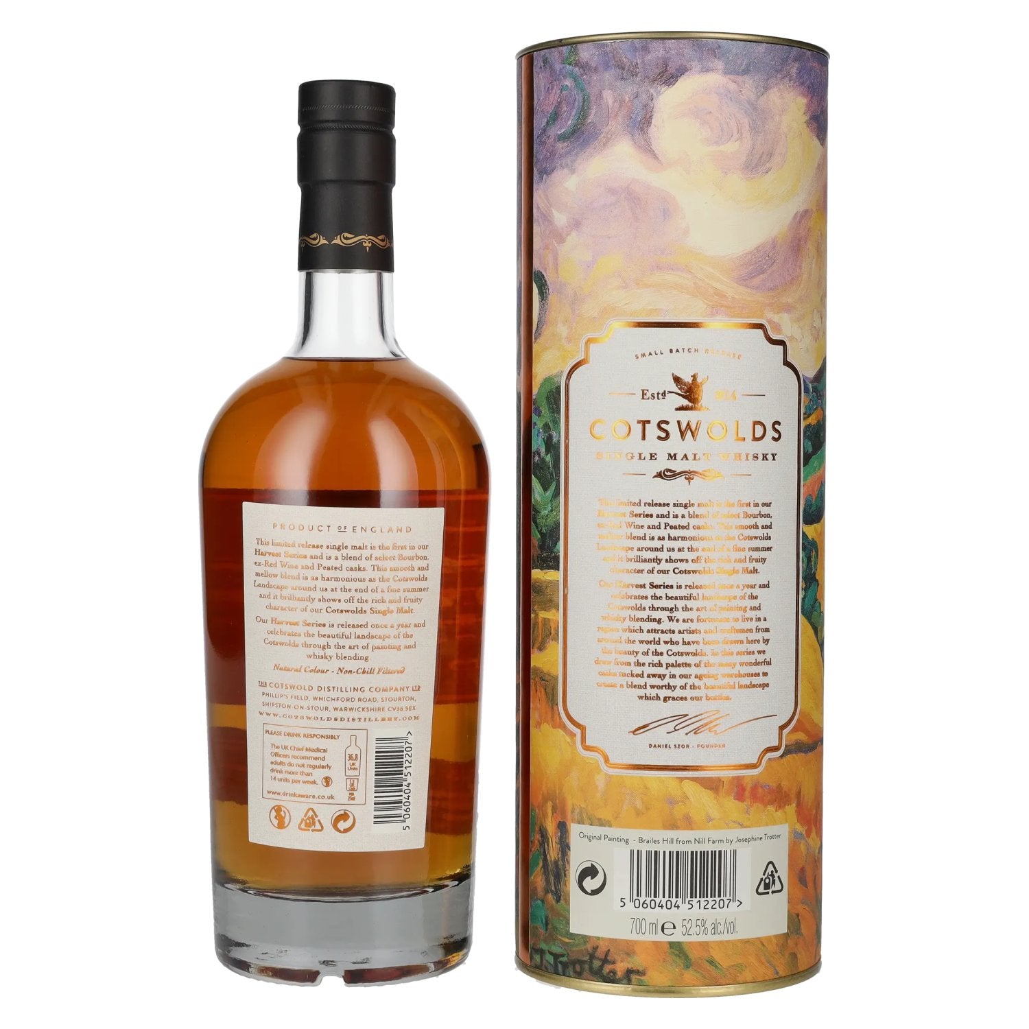 Cotswolds GOLDEN WOLD The Harvest Series Batch 01/2022 52.5% Vol. 0.7l in gift box