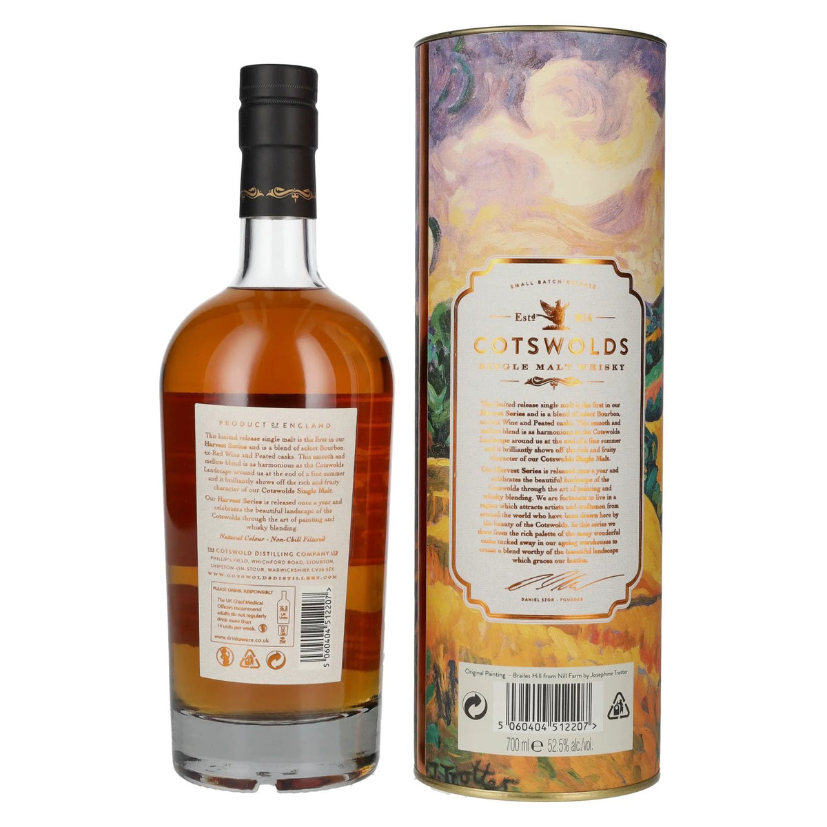 Cotswolds GOLDEN WOLD The Harvest Series Batch 01/2022 52.5% Vol. 0.7l in gift box