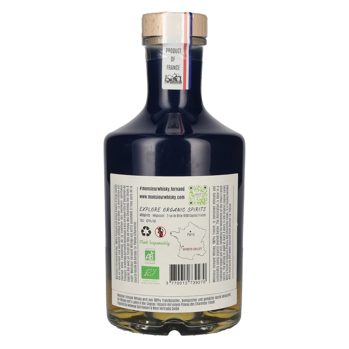 Monsieur Fernand French Blended Malt Whisky Pineau des Charentes Casks Finish 43% Vol. 0.7l