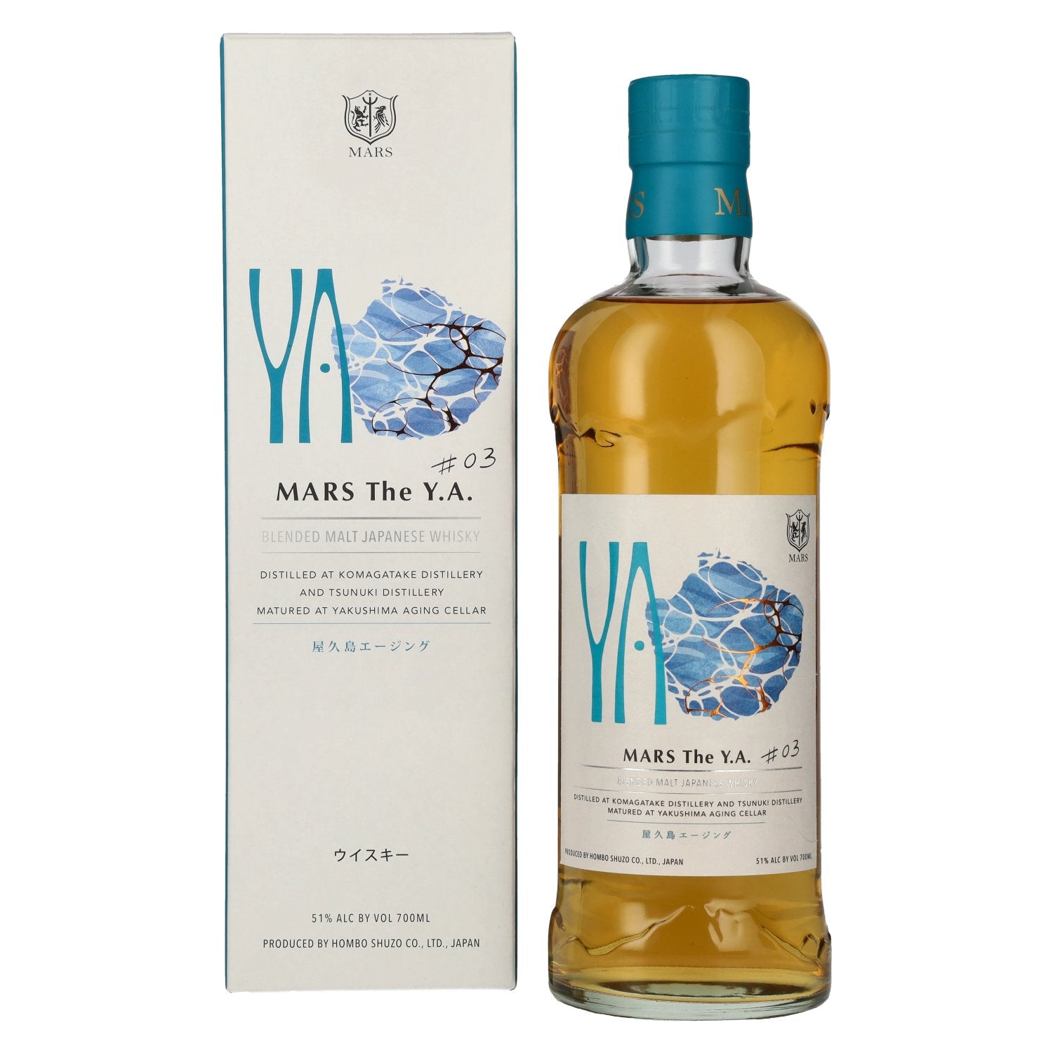 Mars The Y.A. Blended Malt Japanese Whisky # 03 51% Vol. 0.7L in gift box