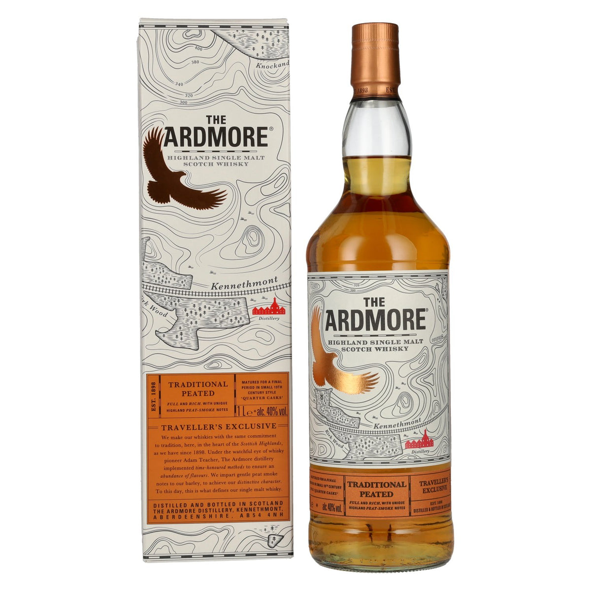 The Ardmore TRADITIONAL PEATED Highland Single Malt 40% Vol. 1l in Geschenkbox