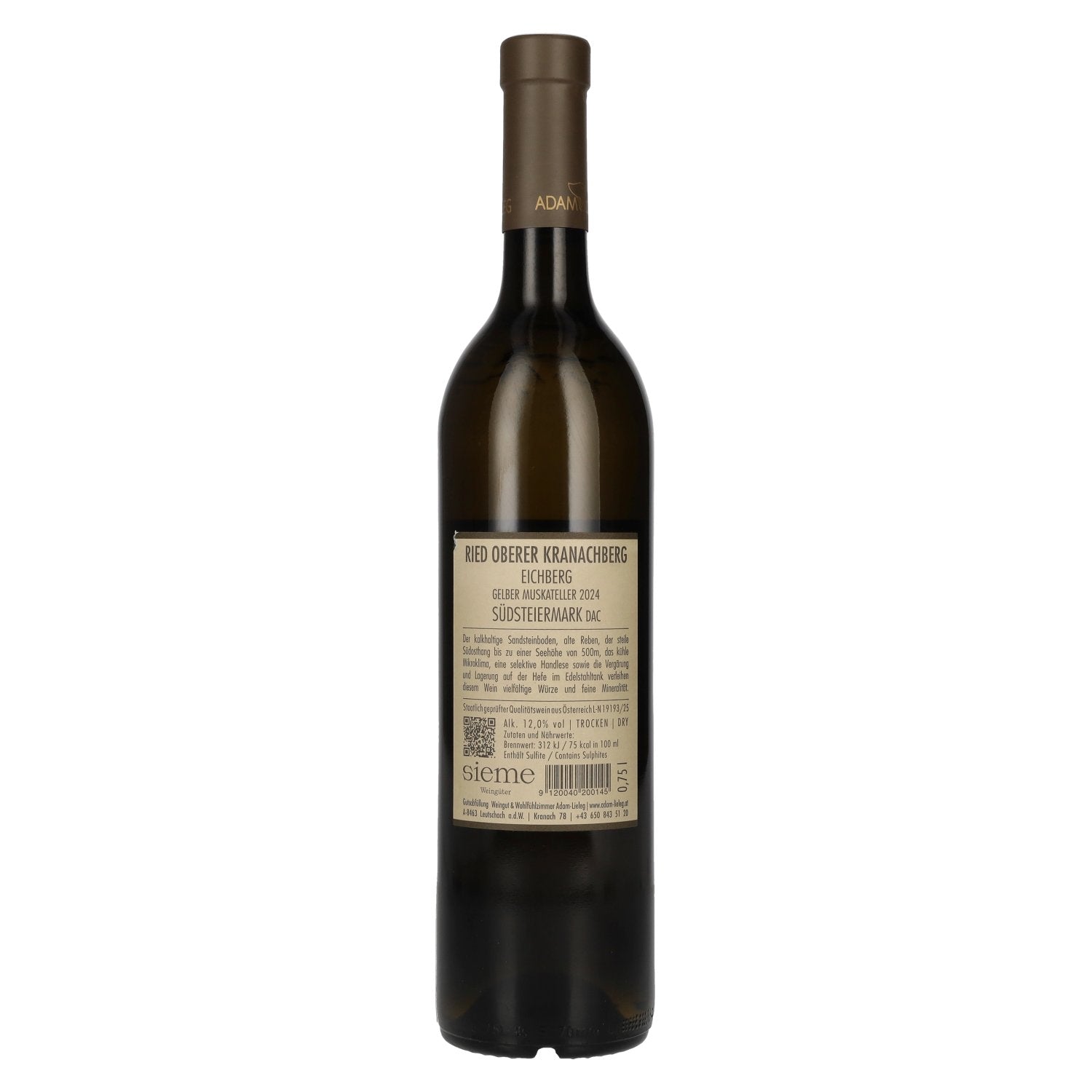 Adam-Lieleg Yellow Muskateller Ried Oberer Kranachberg Southern Styria DAC 2024 12% Vol. 0.75l