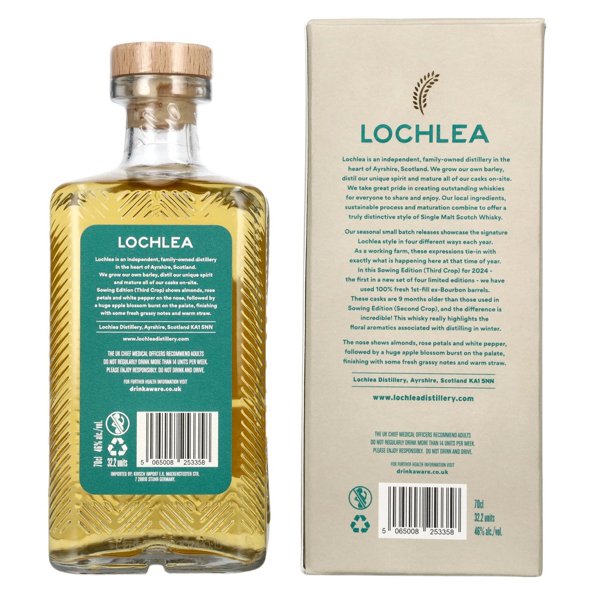 Lochlea SOWING EDITION Third Crop Single Malt Scotch Whisky 46% vol. 0.7 l in a gift box